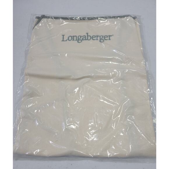 Longaberger Canvas Apron with Sage Piping and Pockets Item 74969 - Picture 1 of 3